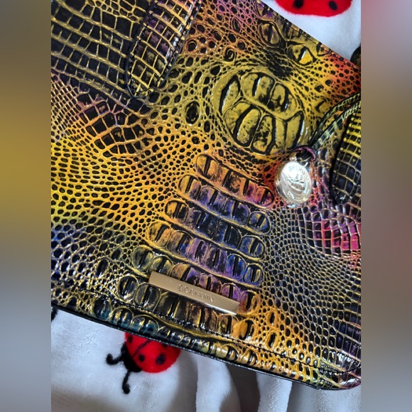 Brahmin Small Ashlee Satchel in Neon Lights Rtl $315 offering at 37% off retail - Picture 5 of 11